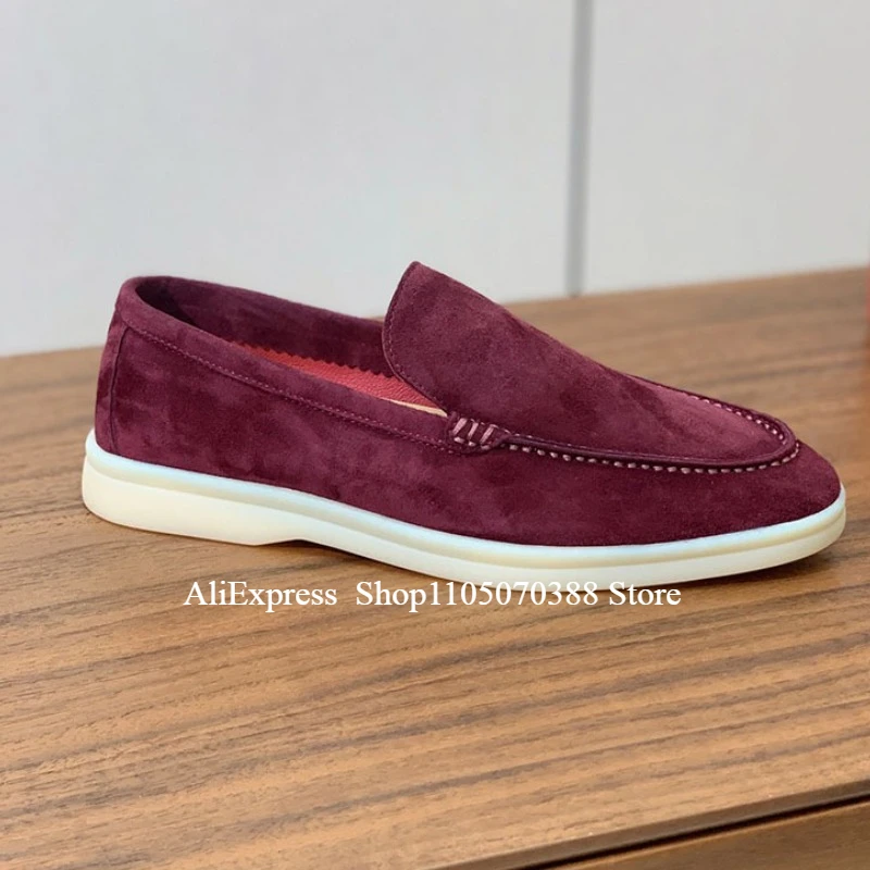 large size 35-51 highquality all Genuine leather walking men's loafers sheepskin Casual comfortable Sheep suede men's shoes