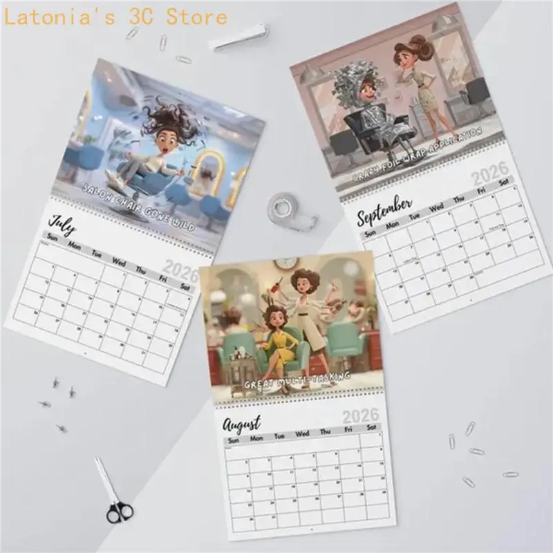 2026 Humorvoller Salonkalender, Doppelspulenbindung, Wandkalender, Monatsplaner, Geschenk für Beauty-Enthusiasten – Detail 8