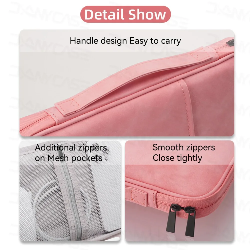 Estojo de transporte para tablet pc de nylon à prova d'água de 11-13 polegadas, bolsa interna de viagem protetora acolchoada para ipad samsung tablet pc case