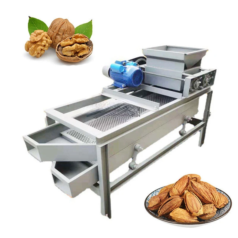 

Automatic Almond Shelling Cracking Machine Industrial Nuts Hazelnut Sheller Cracker Peach Kernel Cracking Shell Remover Cracker