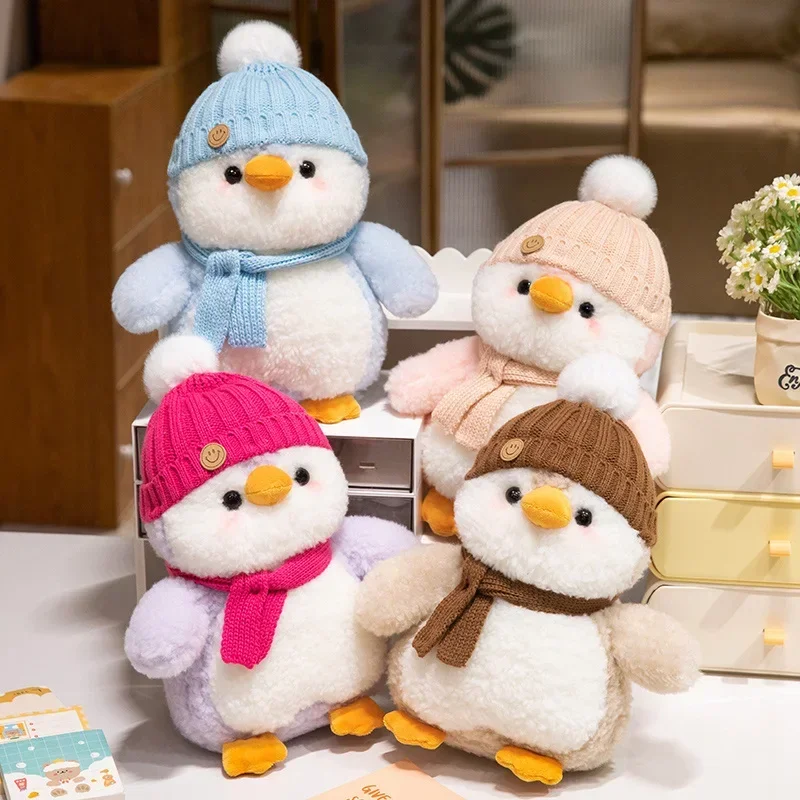 Muñeco de peluche de pingüino de peluche, juguete de peluche esponjoso, bonito regalo de vacaciones para niños y adultos, decoración de fiesta de cumpleaños y Navidad