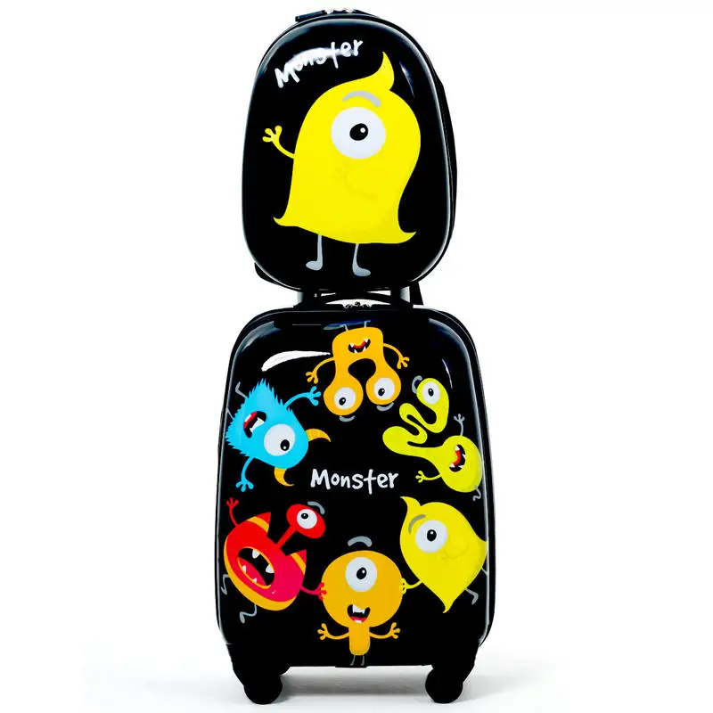 

2 Pieces Luggage Set 12 Inch Backpack and 16 Inch Rolling Suitcase