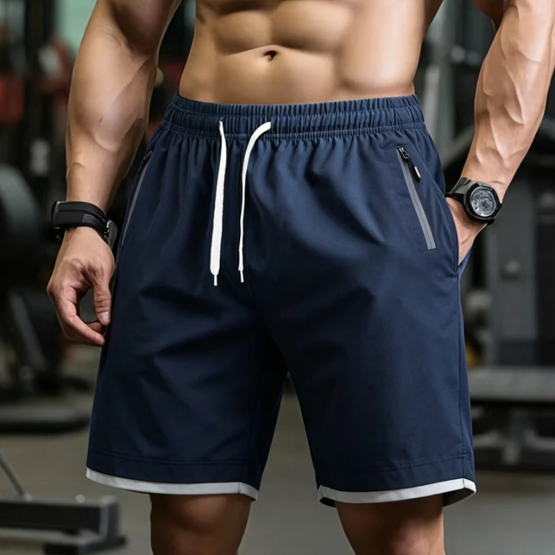 

Zipper Pockets Cotton Work Shorts Man Summer Shorts Men's Basic Short Men Korean Slim Cotton Versatile Fashion Mens Beach Pants
