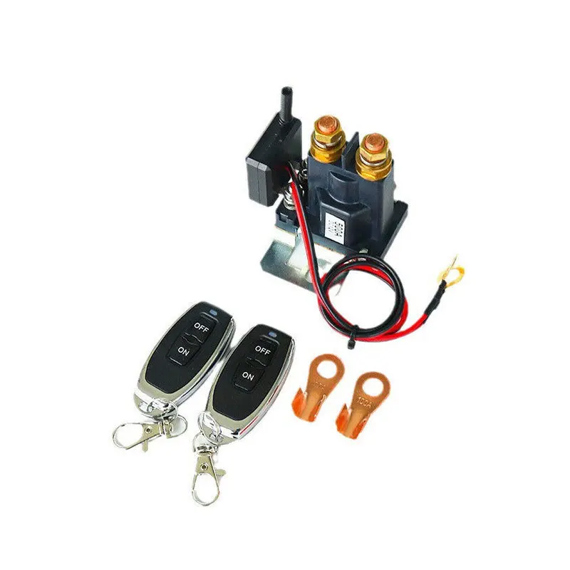 Remote Battery Disconnect Switch Relay 12V 24V Car Anti-leakage DC 500A Cut Off Switch Anti-Theft 2 Control Wireless Isolator