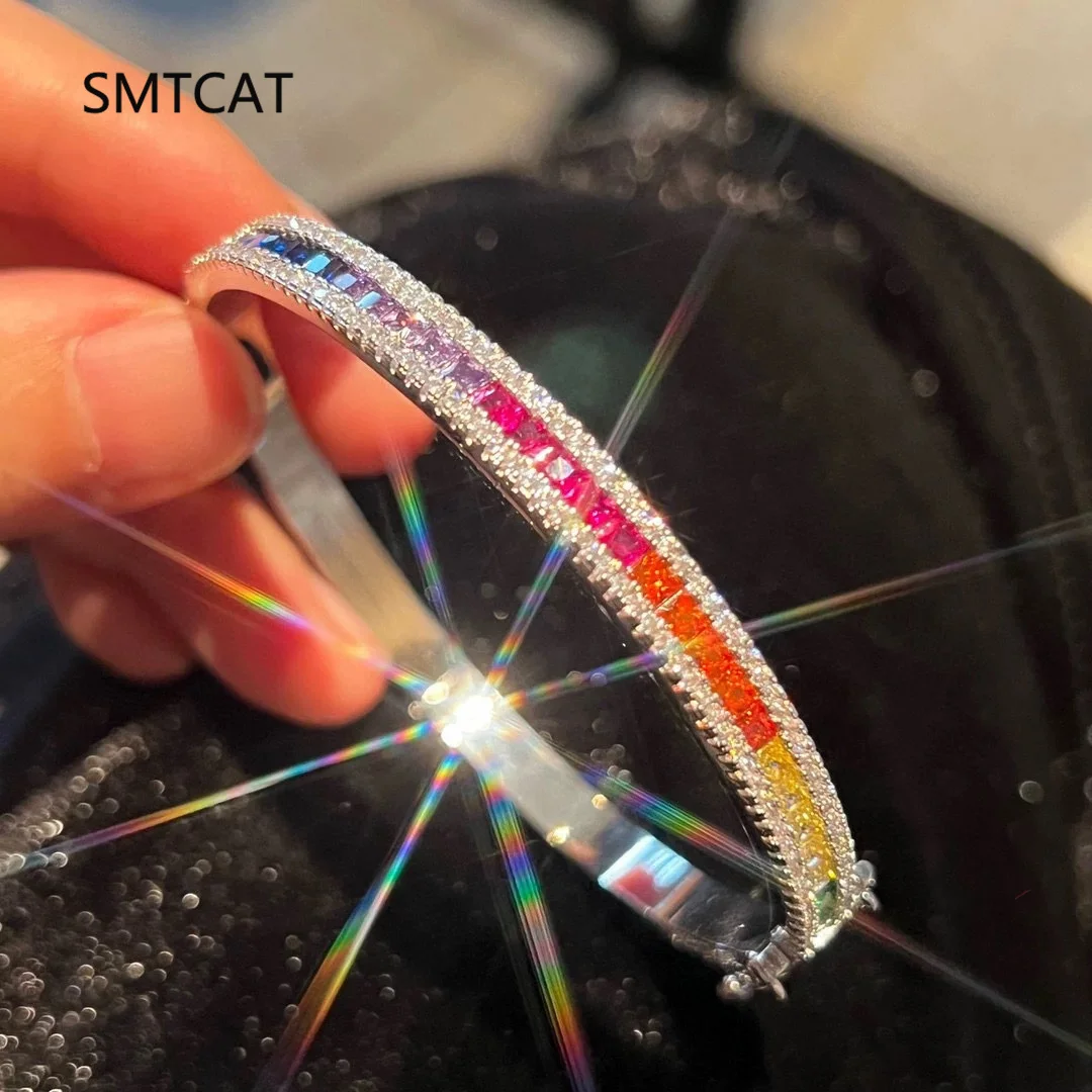 

Роскошный настоящий D цветной полный 2 мм муассанит теннисный браслет для женщин S925 серебряный браслет с бриллиантами Pulseiras De Prata подарок