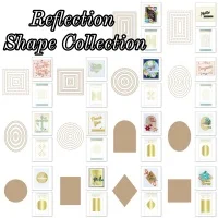 Shape Floral Reflection Collection Metal Cutting Dies Hot Foil Plate for DIY Making Card Scrapbook Embossed Paper Album Craft