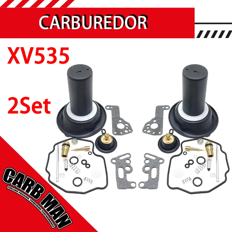 

2SET Motorcycle Carburetor Repair Kit For Yamaha Virago XV535 XV 535 1990-2001 Plunger float Diaphragm