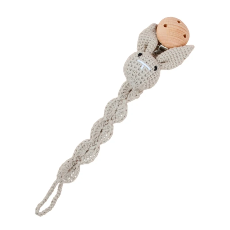 Pacifier Clip for Boys & Girls Handmade Crochet Cotton Baby Pacifier Holder