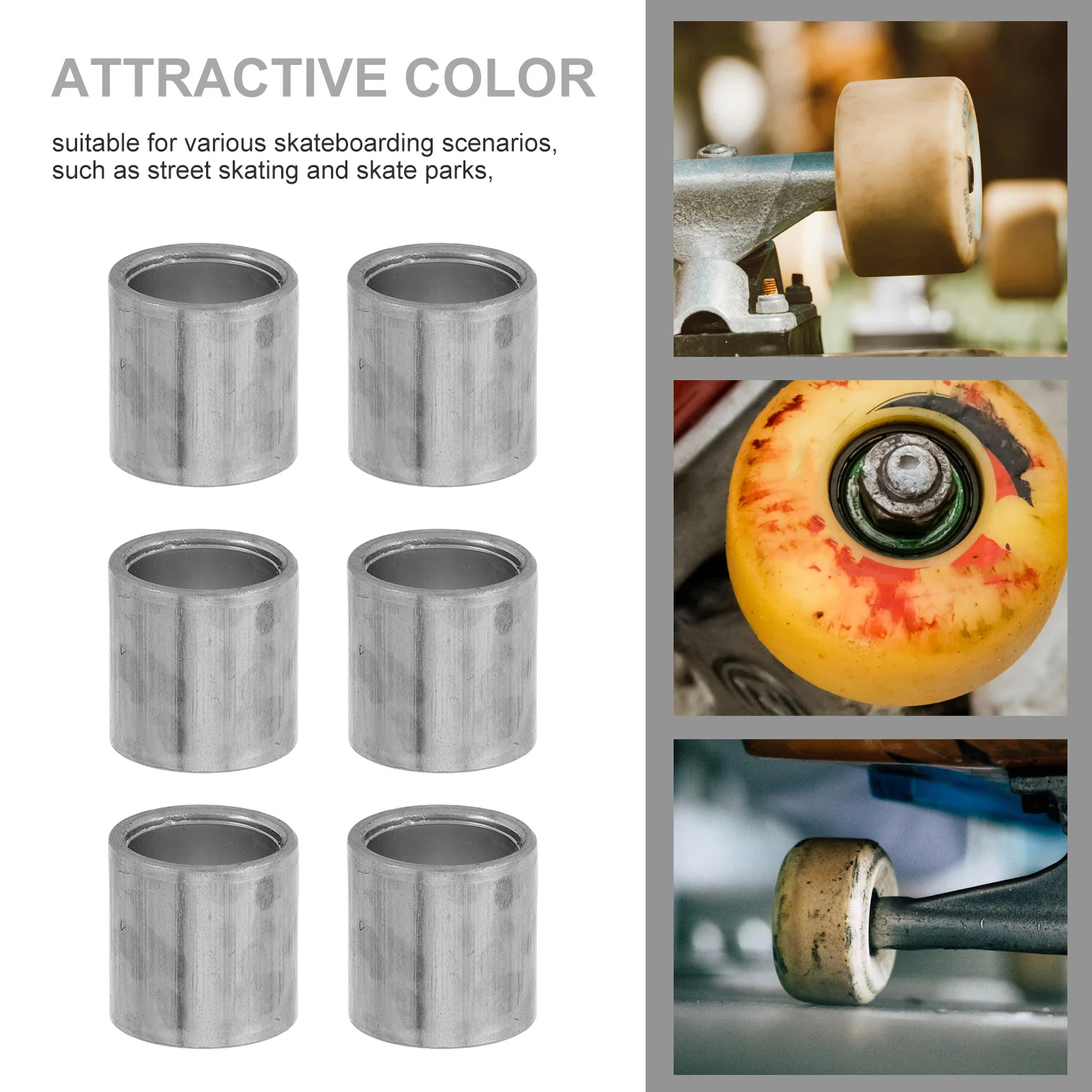 50 قطعة محمل لوح التزلج الأكمام الاحتفاظ أجزاء مثبتات العجلات حامل عجلة لوح التزلج استبدال محمل مكمل كامل #5