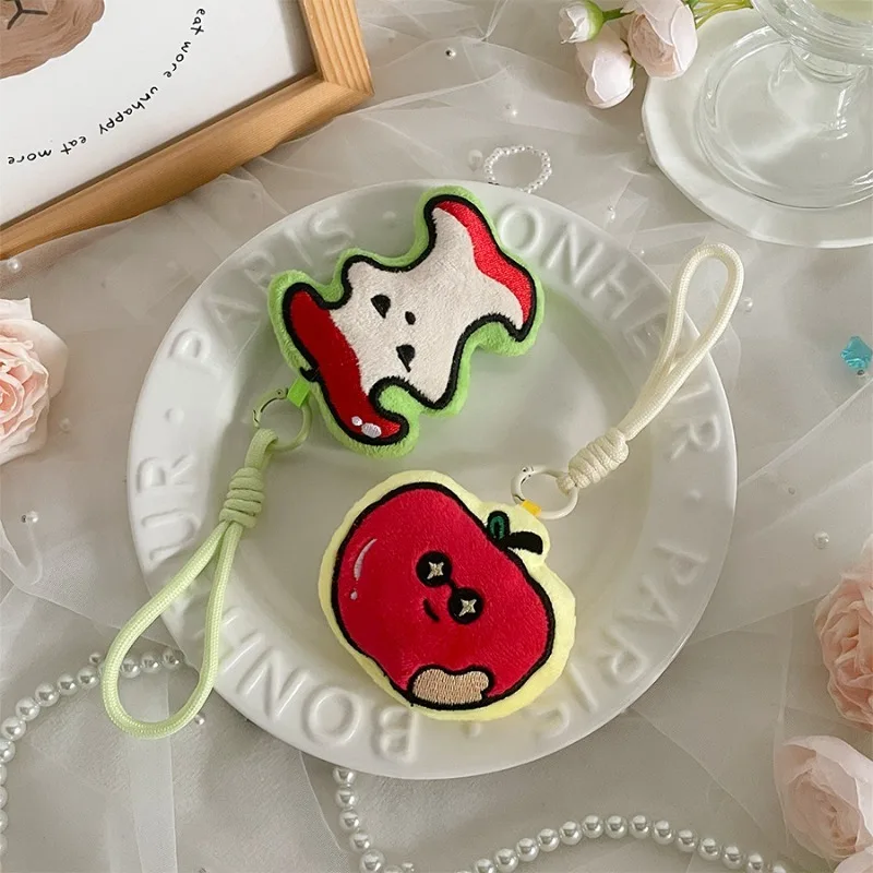 Cute Whimsical Apple Series Plush Hanging Ornaments Perfect for Bags and Accessories Adorable Figurines Plush Keychains llaveros
