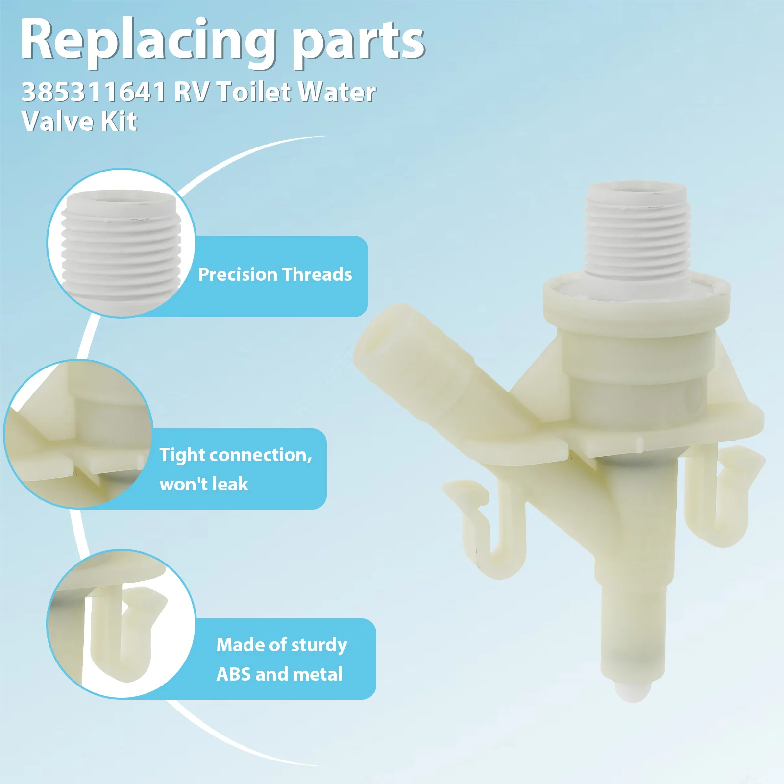 385311641 Комплект водяного клапана для унитаза RV и 385311658 Замена уплотнения шарикового смыва для унитазов 300/301/310/320 предотвращения утечек