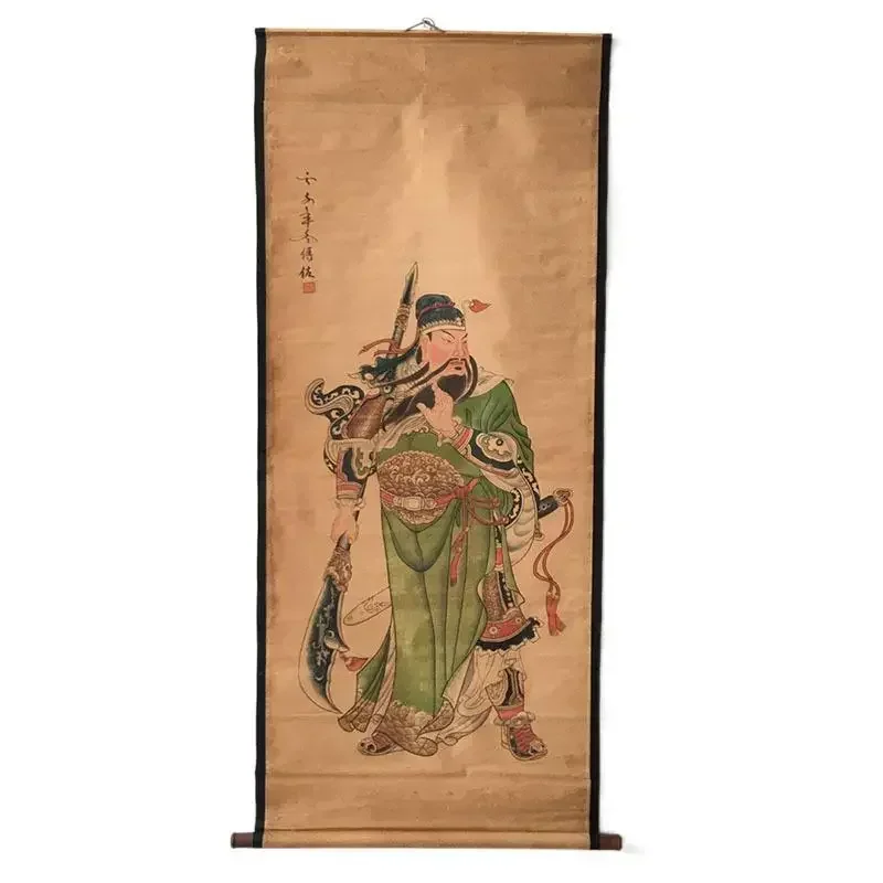 China Scroll Painting  Guan Yu Paintings Middle Hall Hanging Decorative Painting Picture