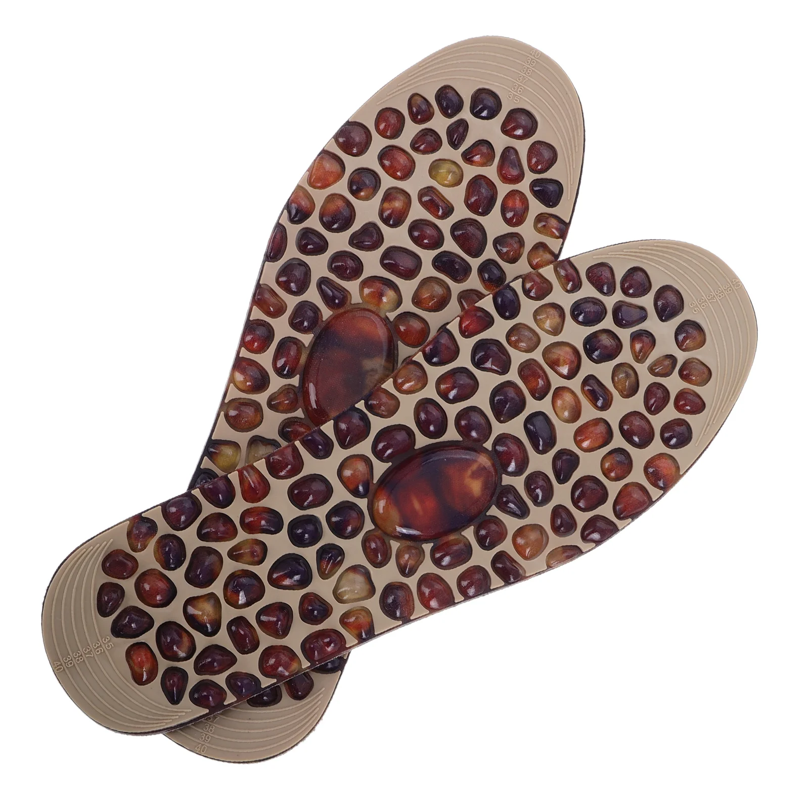 

1 Pair Massage Insoles TPR Cobblestone Foot Pressure Relief AntiSlip Breathable Reflexology Pads Acupressure Mat Foot Care Tools