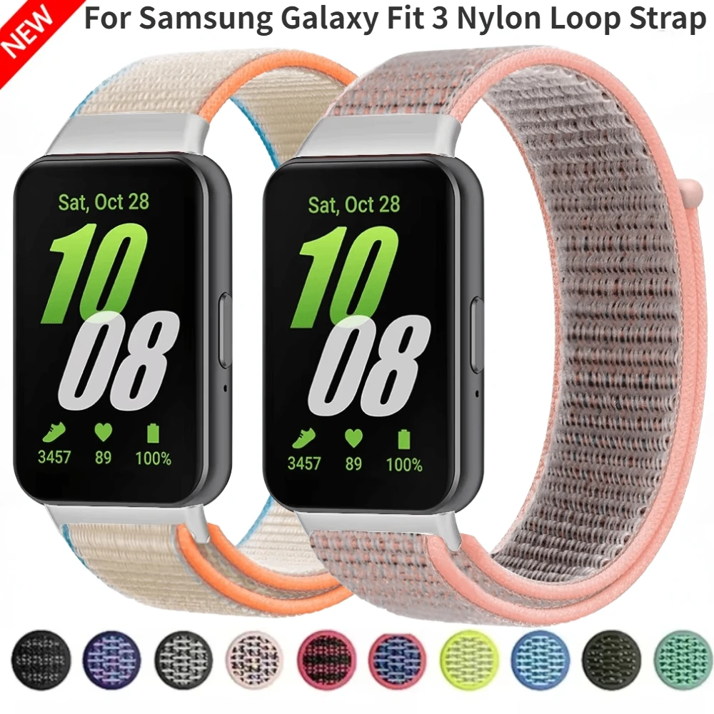 Soft Nylon Strap For Samsung Galaxy Fit 3 Sports Wristband Breathable Replacement Wristband for Samsung Galaxy Fit 3 Watchband
