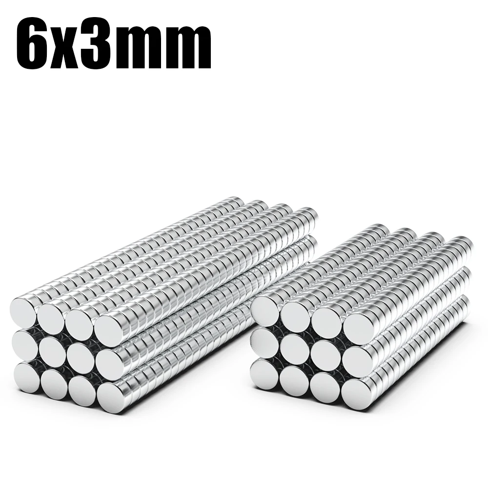 ﻿ Neodymium Magnet 6x3 Magnets 6mm X 3mm N35 NdFeB Round Super Powerful Strong Permanent Magnetic Imanes Disc 6*3 40Pcs