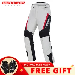 Pantalones de motocicleta, pantalones de motocicleta a prueba de viento, pantalones de invierno para Motocross, forro térmico desmontable, pantalones de ciclismo para hombre de invierno