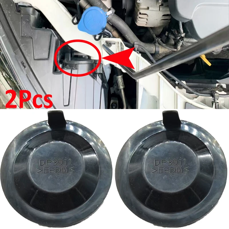 

2Pcs Headlight Dust Cover Sealing Waterproof Dustproof Headlamp Cap Light Trim For Ford Focus 2009-2012 2012-2014