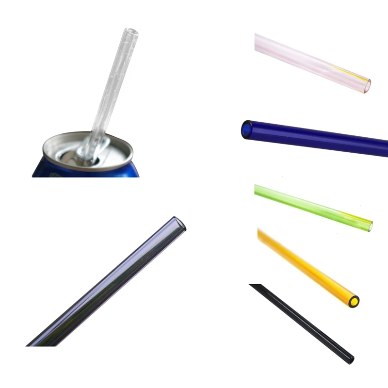 A21I-High Borosilicate Glass Drinking Straw Wedding Birthday Party Diameter 8Mm