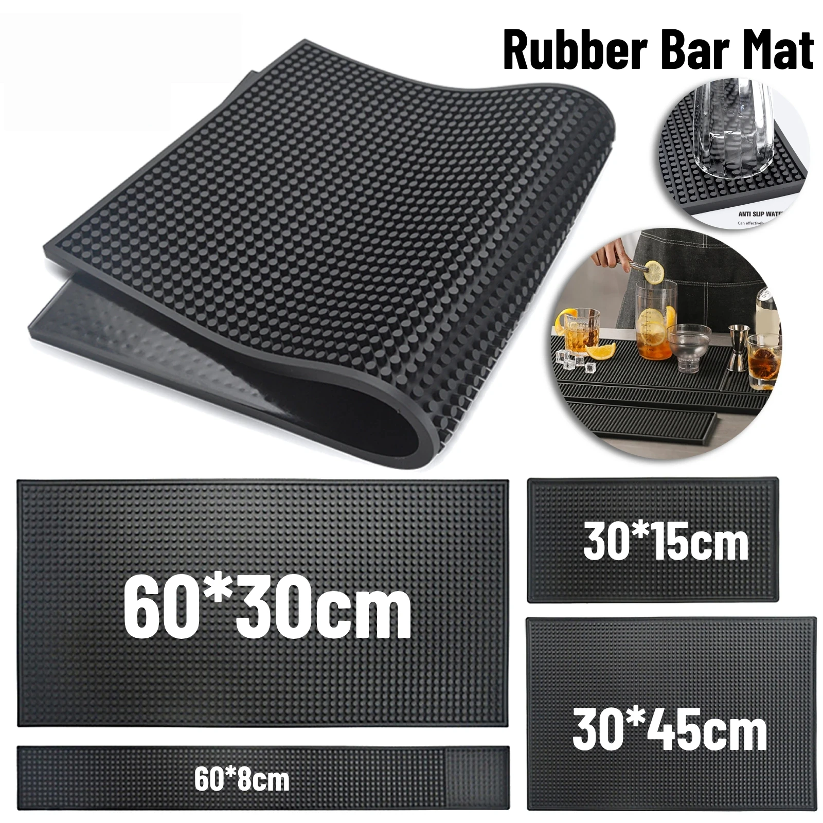 

Coffee Machine Silicone Mat Tray Bar Home Drain Pad Coffee Powder Pad Dining Table Insulation Protection Pad Rubber Bar Mats 1PC