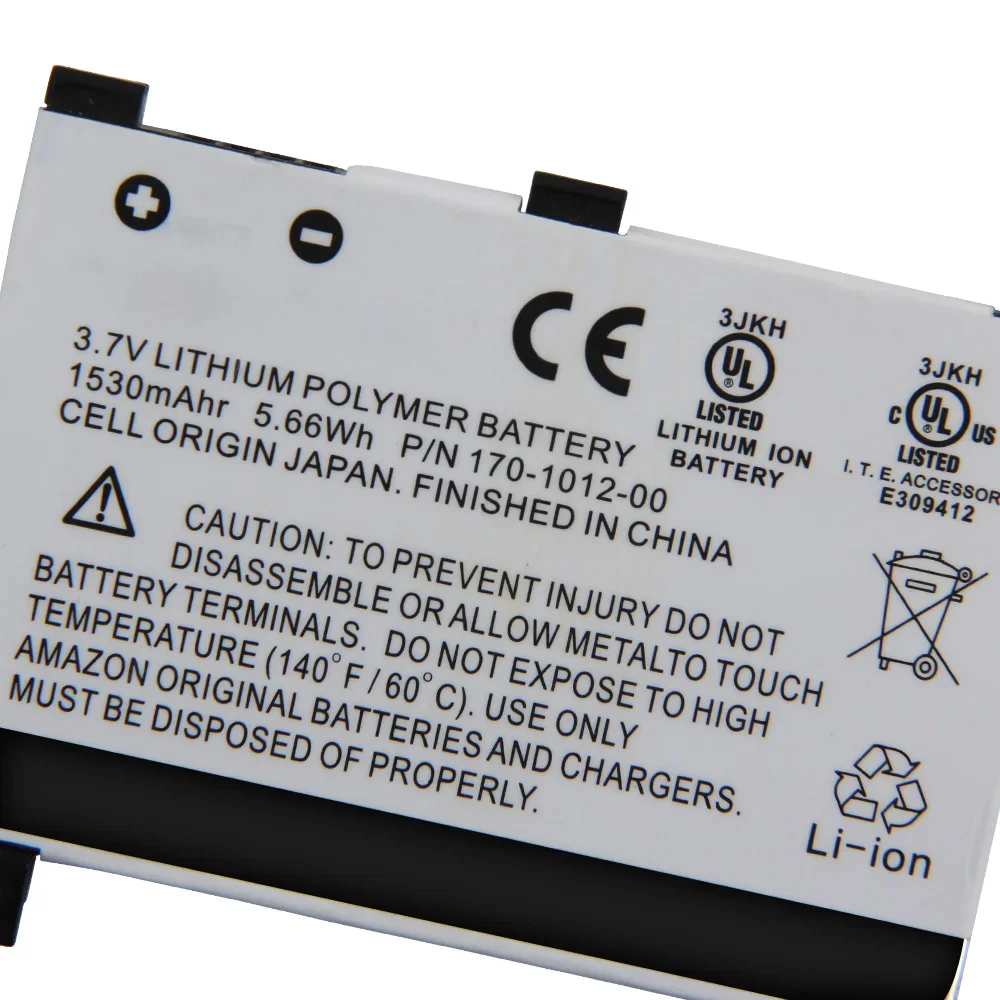 Replacement Battery For Amazon Kindle 2 & Kindle DX  DXG D00511 170-1012-00 D00701 D00801 S11S01B Rechargeable Battery 1530 mAh