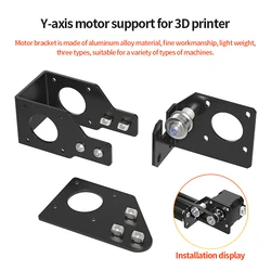 DIY 3D Printer Parts 2040 Profile  Y Axis Motor Bracket Fixed Mount Plate Spare Kit For Ender3 42 step motor support