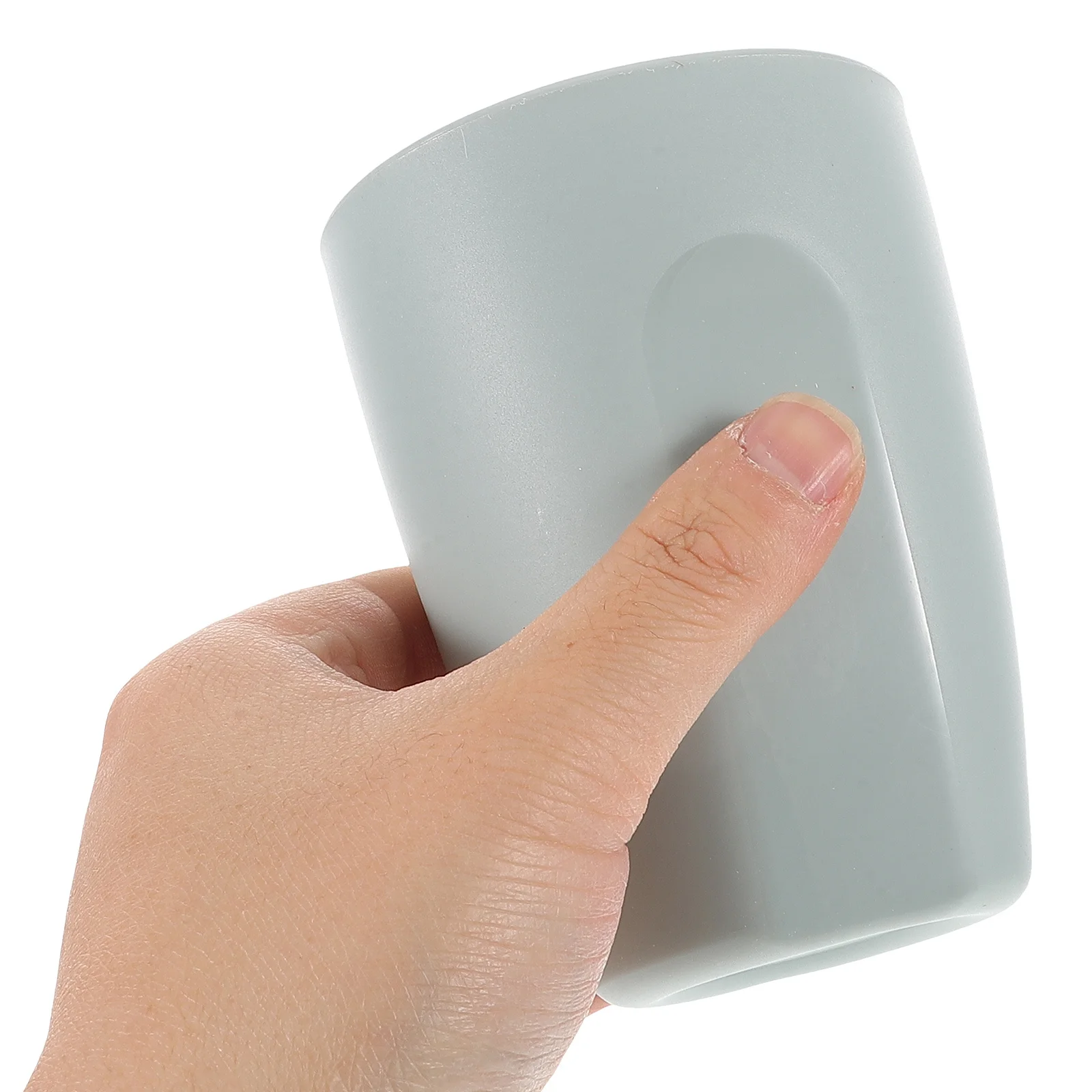 Copo de escova de dentes azul portátil, copo redondo simples de plástico para banheiro, copo de lavagem de boca para viagem, uso elegante para casal