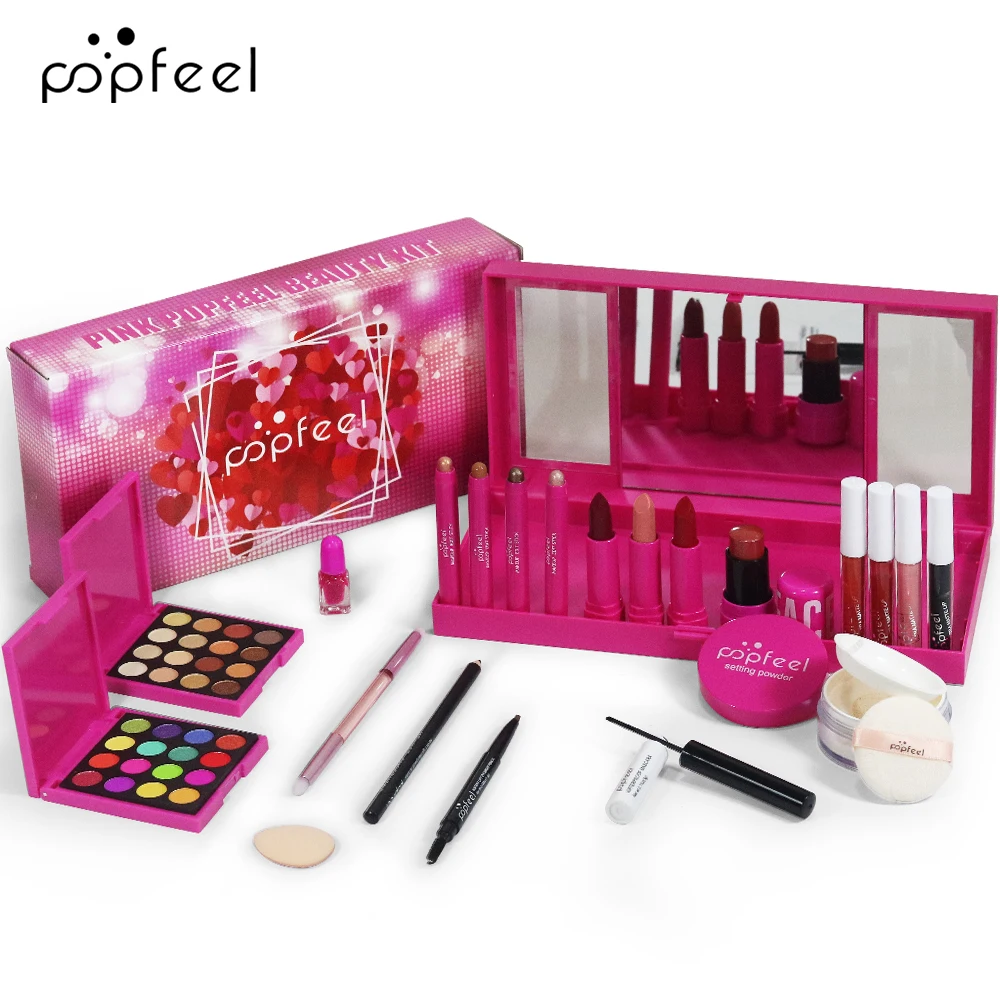مجموعة مكياج POPFEEL ذات طابع وردي للفتيات - مجموعة مستحضرات تجميل الكل في واحد، مثالية للهدايا لصديقتك أو أحبائك. #3