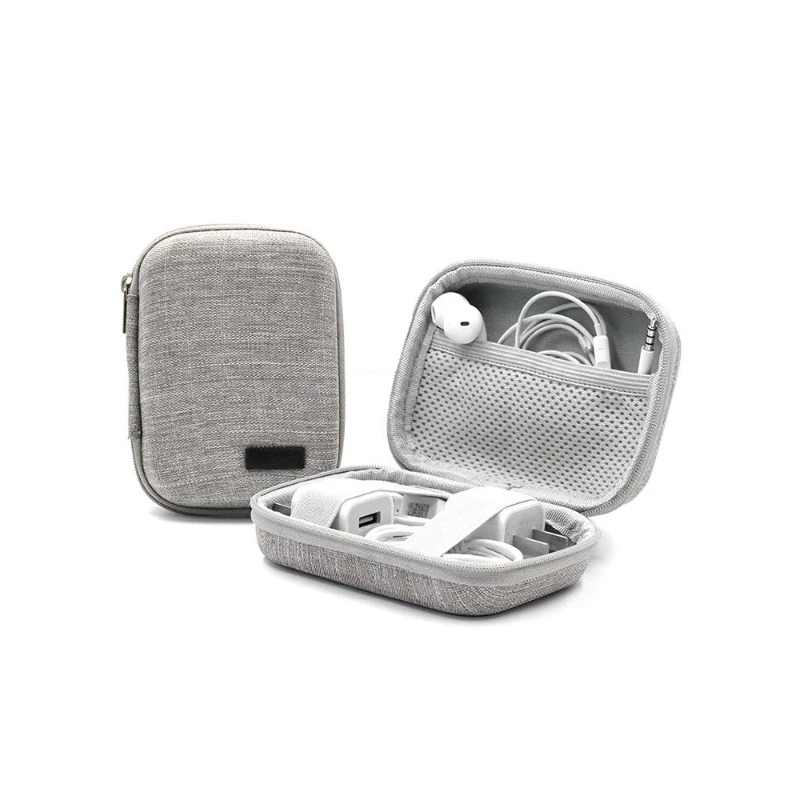 Portable Storage Bag for Power Bank Cable EVA Hard Case Earphone Phone Holder Travel Digital Accessories Storage Bag With Buckle