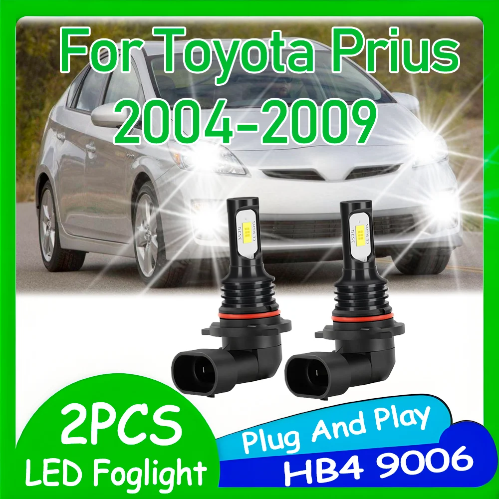 

2x 12V 6000K White High Power 20000LM Auto Front Fog Lights HB4 9006 LED Fog Lamps 90W Plug And Play For Toyota Prius 2004-2009