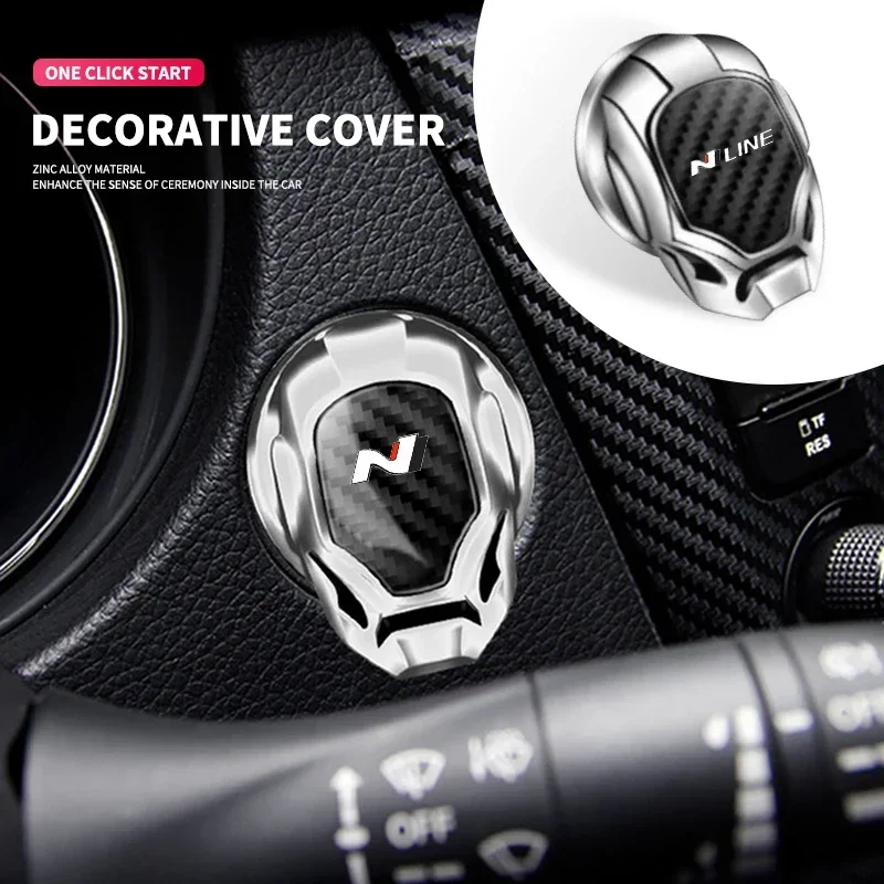 غطاء حماية محرك زر التشغيل بنقرة واحدة لسيارة Hyundai i10 i20 i30 NLine Sonata Tucson Azera Elantra Veloster Kona Santa