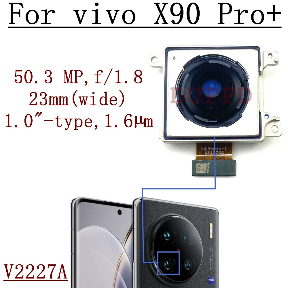 Original Front Rear Camera For Vivo X90 Pro+Plus V2227A Back Wide Periscope Telephoto Main Camera Module Flex Cable