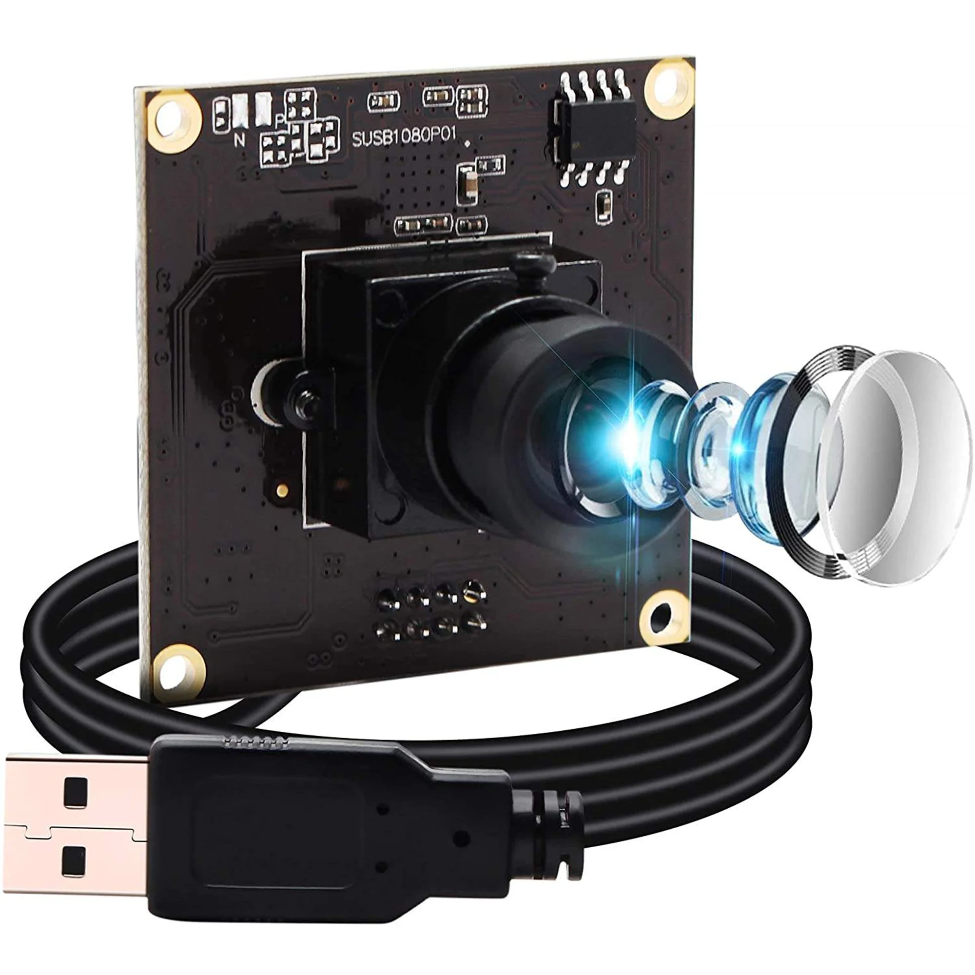 

ELP Camera Module High Frame Rate 260fps USB Webcam 60fps 120fps Mini Industrial Camera USB 2.0 1080P Color CMOS Sensor Camera