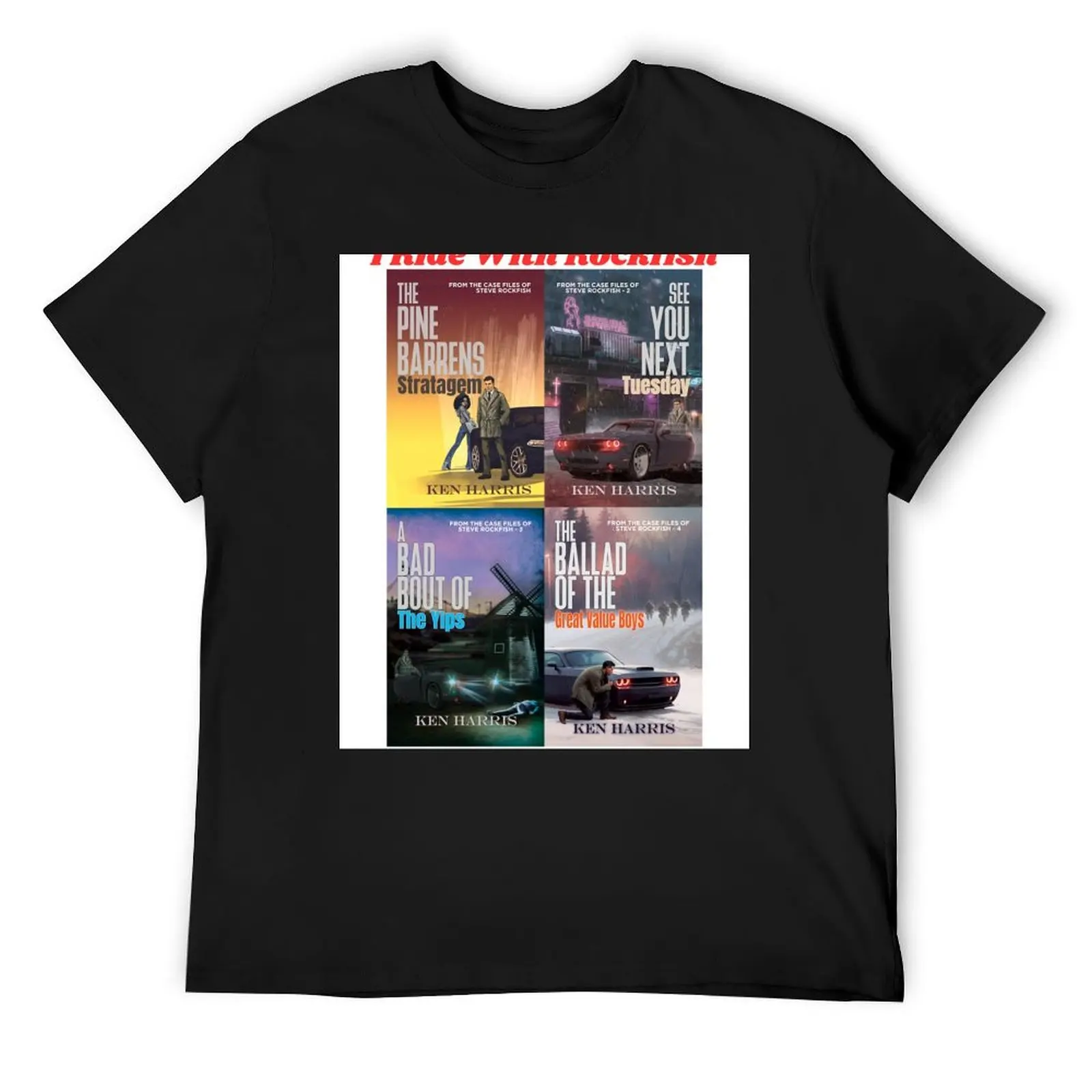 

I Ride With Rockfish T-Shirt kawaii clothes summer tops Short sleeve tee blue archive mens plain t shirts