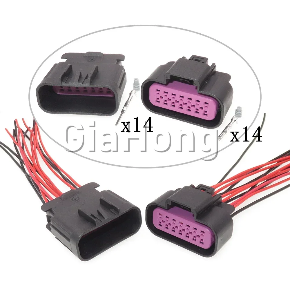 1 Set 14 Ways 15326861 AC Assembly Auto Waterproof Male Female Plug Accessories Auto Urea Pump Assembly Socket 15326856