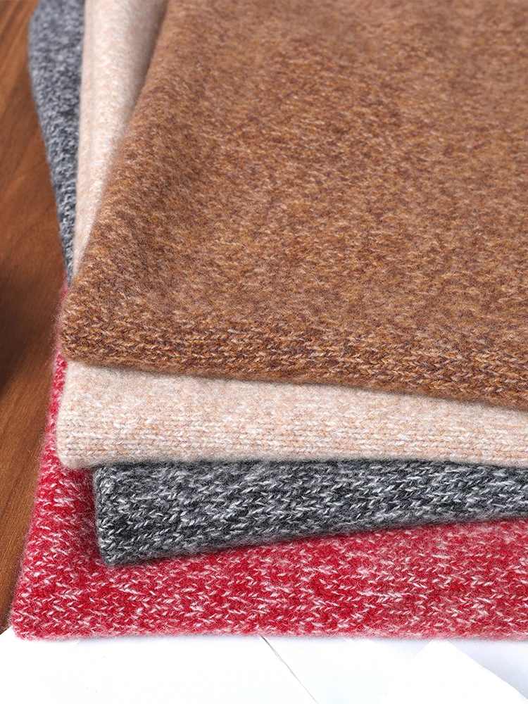 2025 سميكة كبيرة هيذر الغزل مثلث وشاح شال 100% الصوف مزيج النسيج المرأة محبوك اكسسوارات التفاف عادية لينة الدافئة دافئ #6