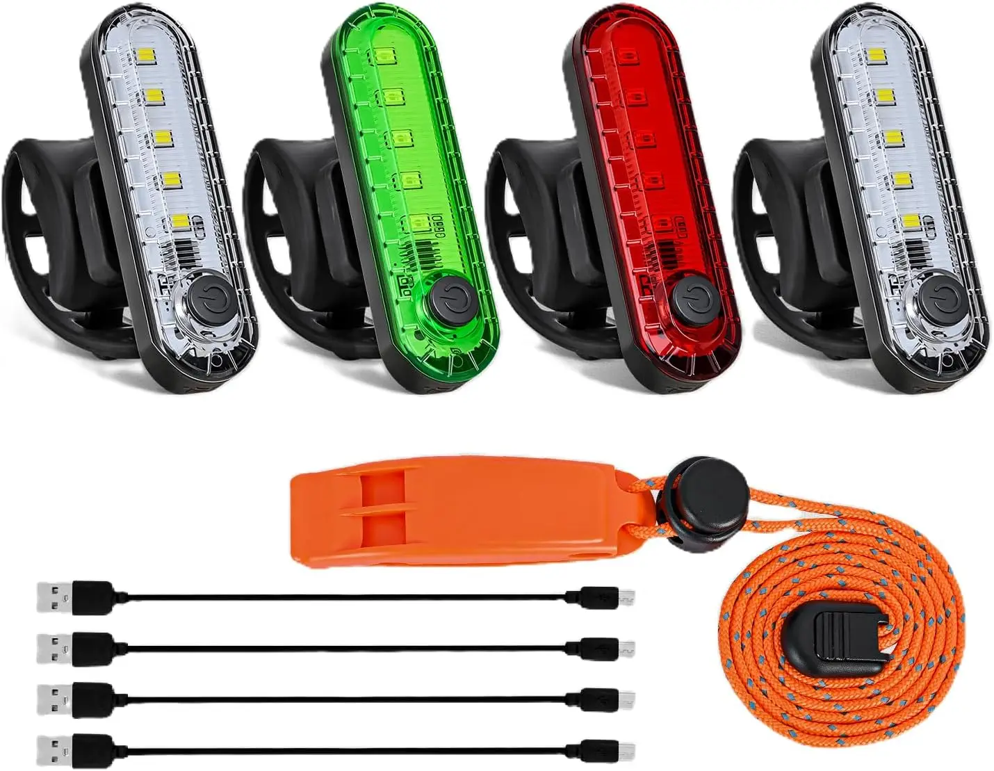 

Морские навигационные огни для лодок, 4 шт., красные, зеленые, белые, для левого и правого бортов, навесные, четыре режима, водонепроницаемые, перезаряжаемые, сигнальные