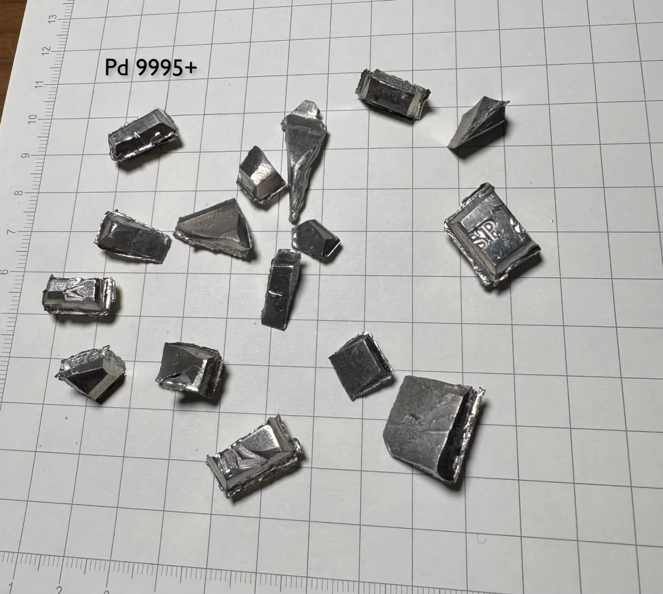 Palladium raw material pure palladium metal palladium plate pd9995+