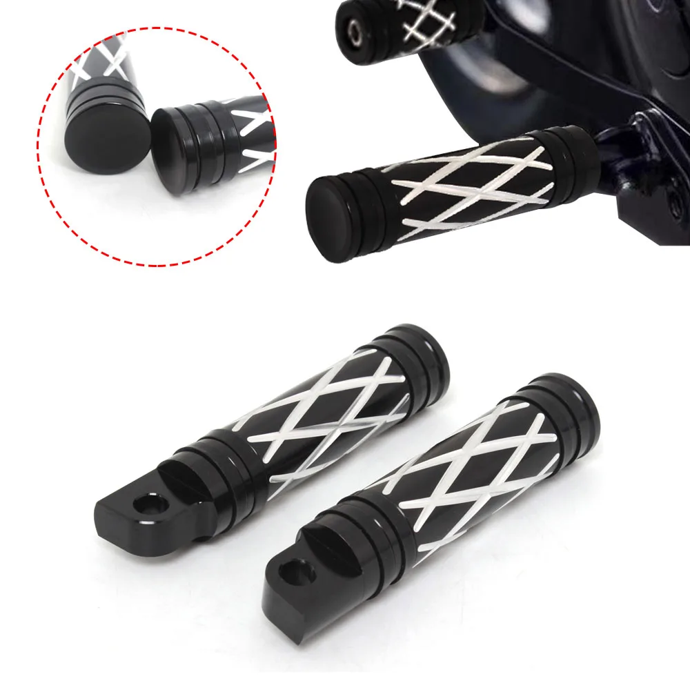 

Motorcycle CNC Footrest Aluminum Black FootPeg Foot Rest For Harley Street Sportster 883 Hugger XLH883HUG 1988-2003