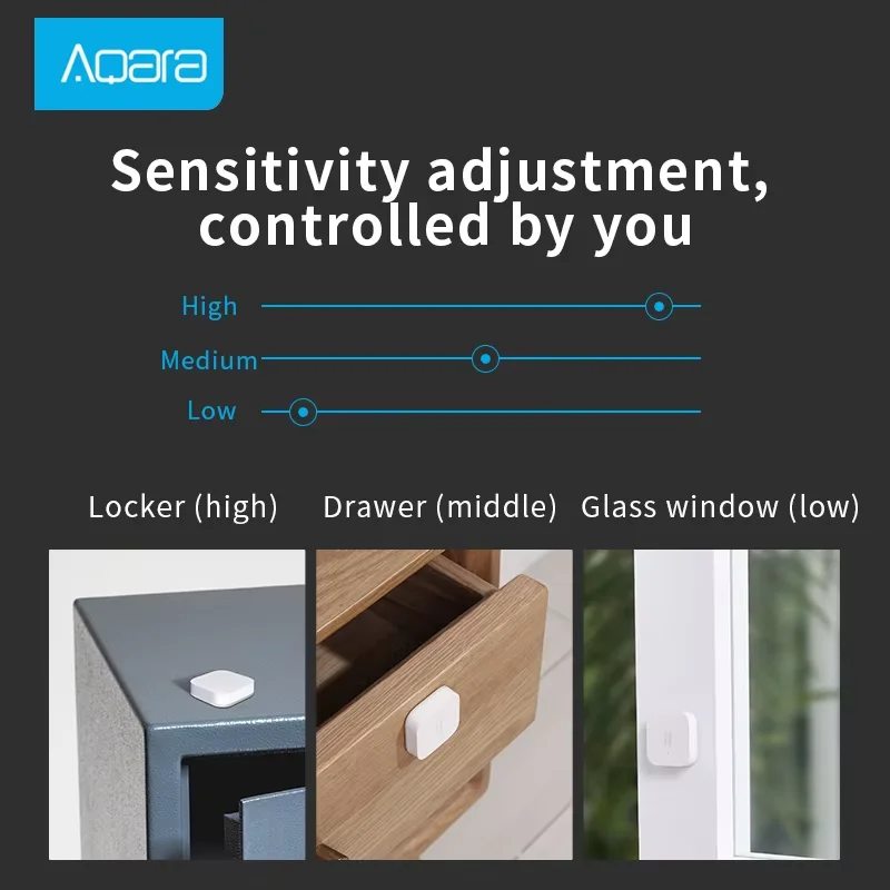 Aqara sensor de vibração inteligente zigbee sensor de choque movimento monitor alarme embutido giroscópio casa inteligente para xiaomi mijia homekit