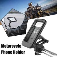 Motorcycle Cellphone Holder: Universal Waterproof Bicycle Phone With Motorcycle Accessorie Adjustment Support Swivel Mobile O3O2