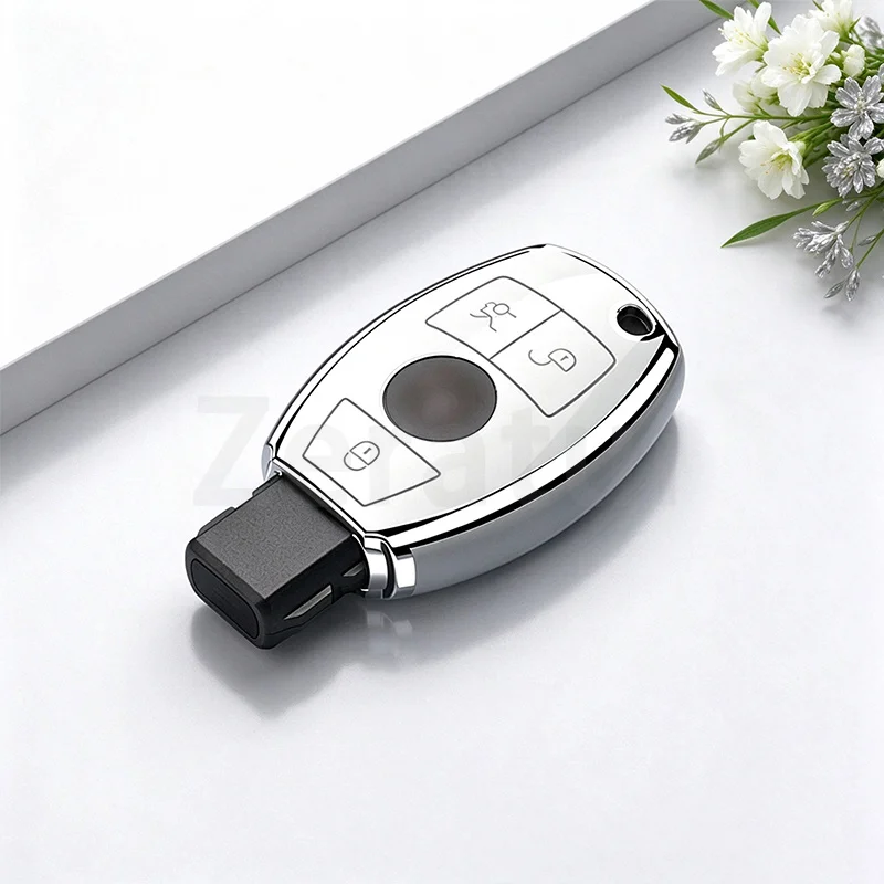 For Mercedes Benz W221 W204 W205 W176 W251 W463 A B C G Class GLK GLA CLA TPU Auto Shell Car Key Case Cover Fob Accessories