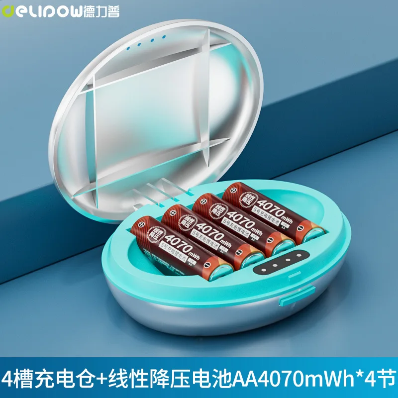 4-8pcs Delipow 100% New Original 1.5V 4070mWh AA Lithium lon Rechargeable Battery 1.5V Linear Step-down Lithium battery