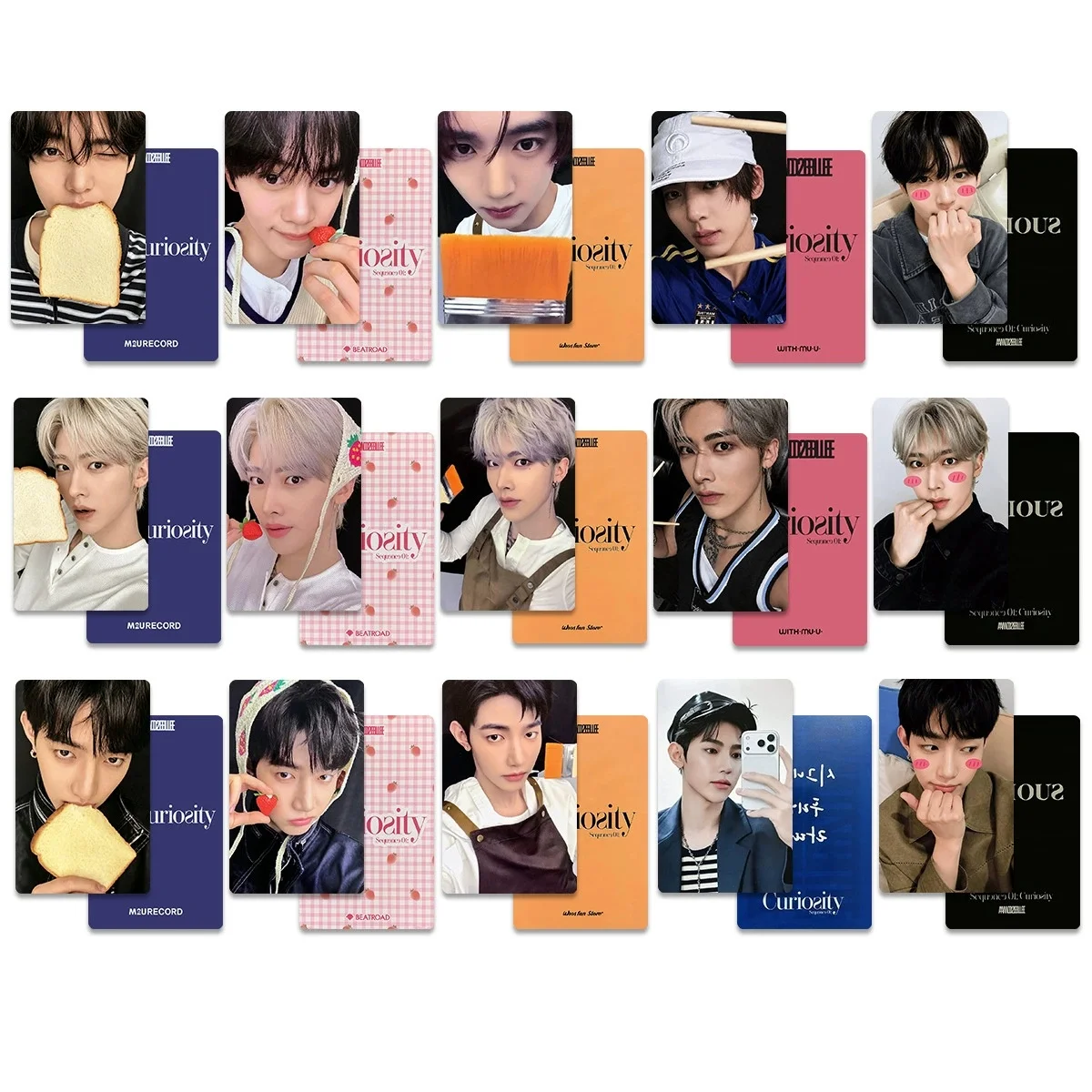 Idols And2ble Photocards Sequence Curiosity Cards Song Cards Hao Zhang Seungeon Yoo Ricky Shen Kevin Kim Yujin Bonus Cards