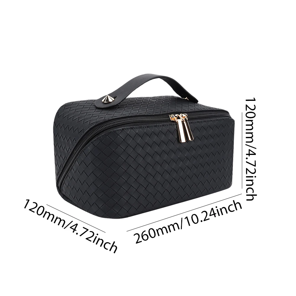 Women Large Capacity Travel Makeup Cosmetic Case Portable Cosmetic Storage Bag with Handle for Cosmetics Makeup Brushes for Girl