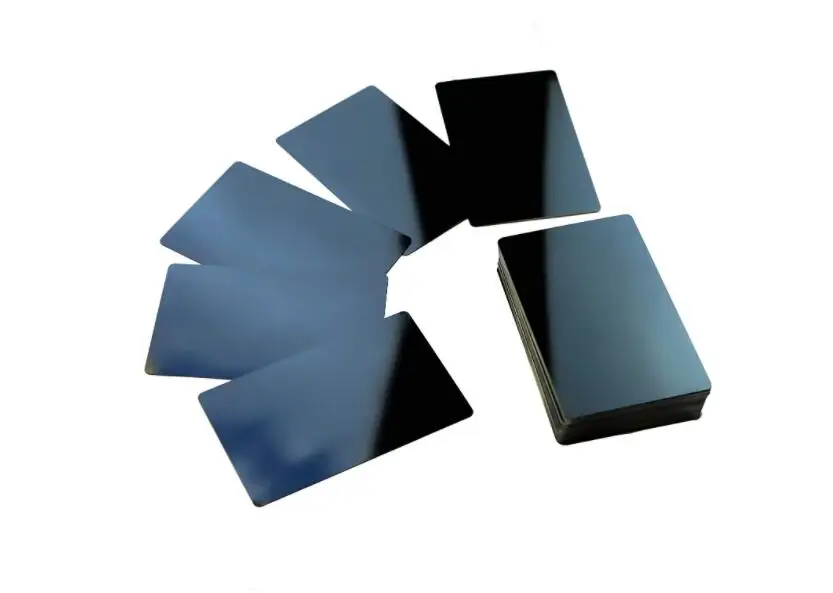 Glossy Finish Black PVC Plastic Acetate Business Cards For Laser Engraving - Thickness 0.6mm