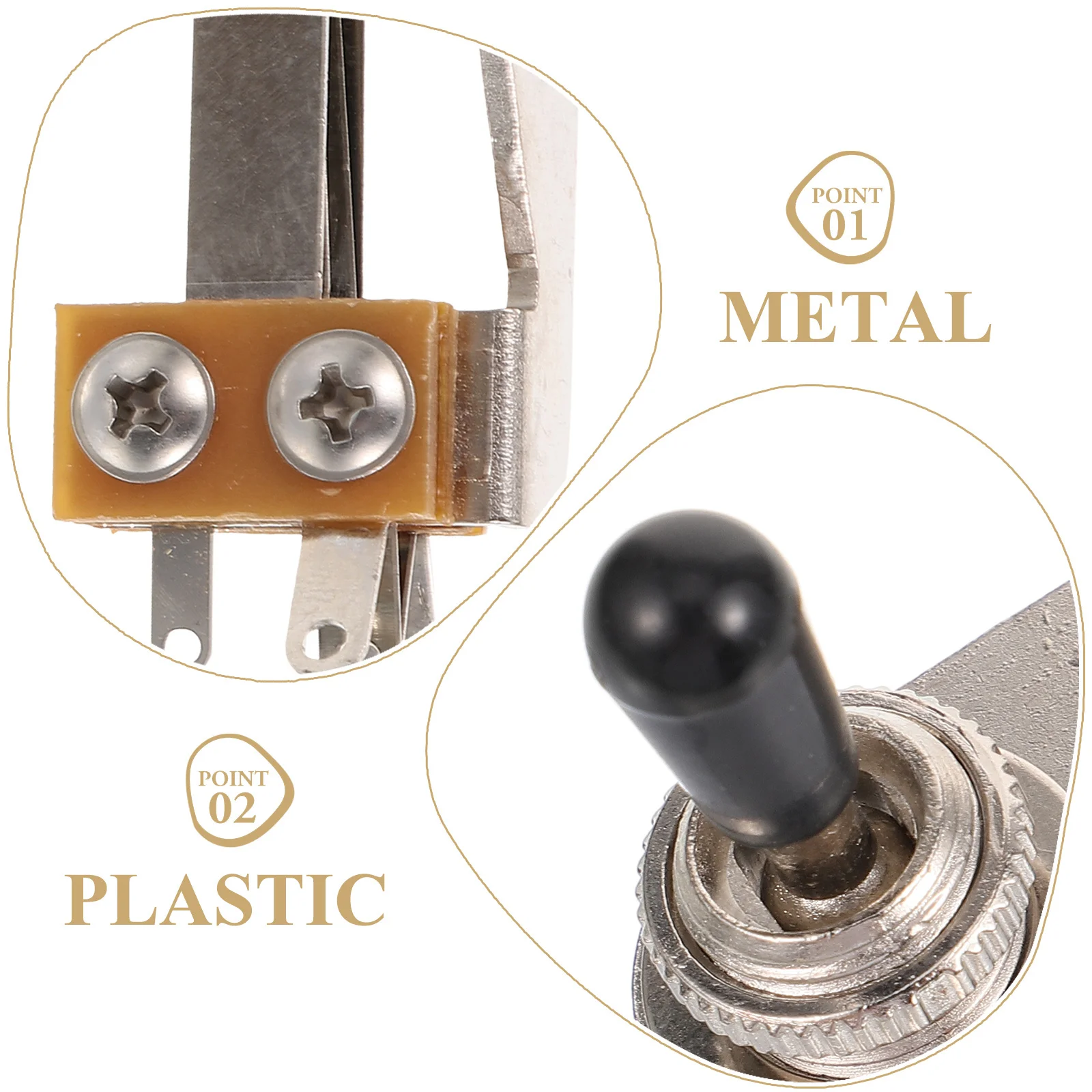 

Guitar 3 Way Toggle Switch Metal Electric Guitar Supply Durable Iron Material Multiple Jobs Easy Control Toggle