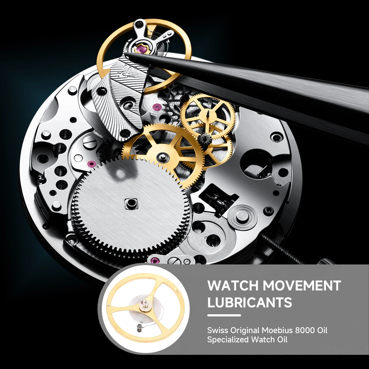 1 قطعة استبدال ساعة التوازن عجلة إصلاح جزء لحركة المشرق 46941 46943 مع تاج ساعة زنبركية الشعر ل 46941 46943