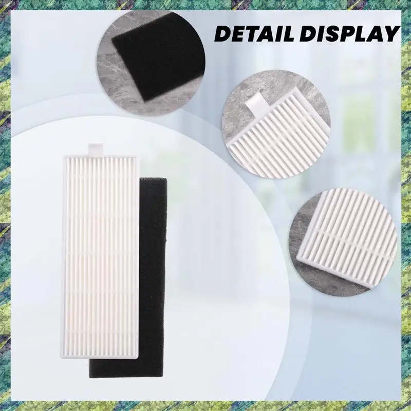 Nana NEW 5Pcs Sponge + 5Pcs Hepa Filter For Replacement Chuwi Ilife A4 Robot Vacuum Cleaner