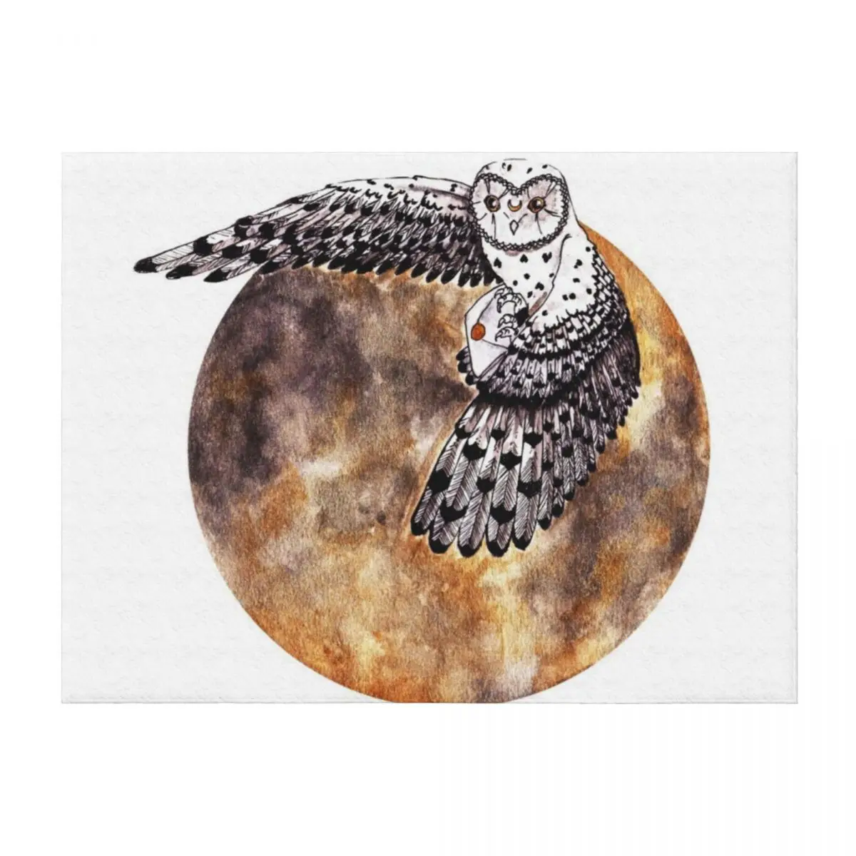 

Delivery Owl- white Throw Blanket Blankets For Bed Cute Plush Heavy Blankets