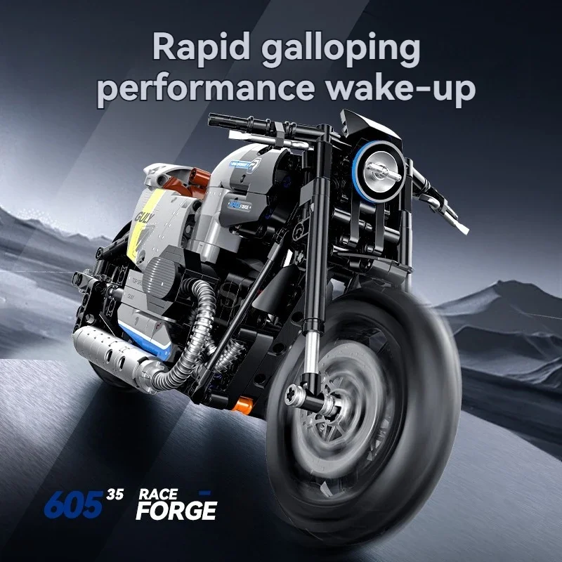 การวิเคราะห์ Creative รถจักรยานยนต์ Building Blocks ชุด MOC ชุด STEM การศึกษาของเล่นก่อสร้างสําหรับเด็กของขวัญ DIY อิฐ